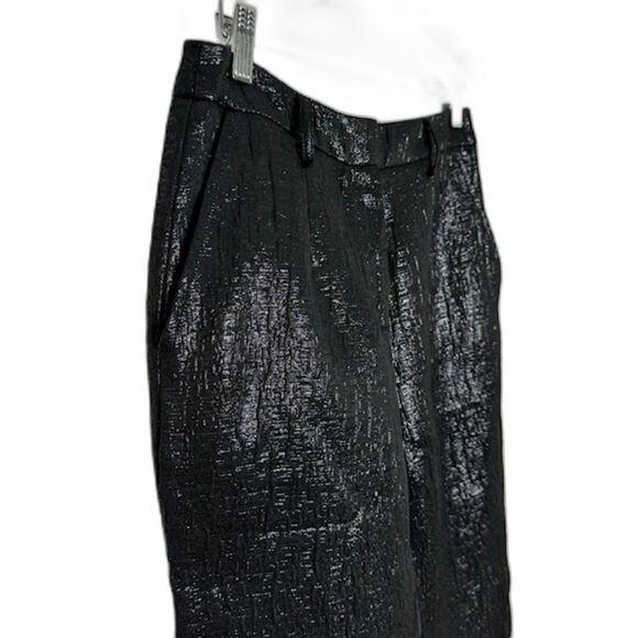 MICHAEL COSTELLO x REVOLVE WAVERLY BLACK SHIMMER CRINKLE PANTS SIZE SMALL NWOT - Picture 7 of 12